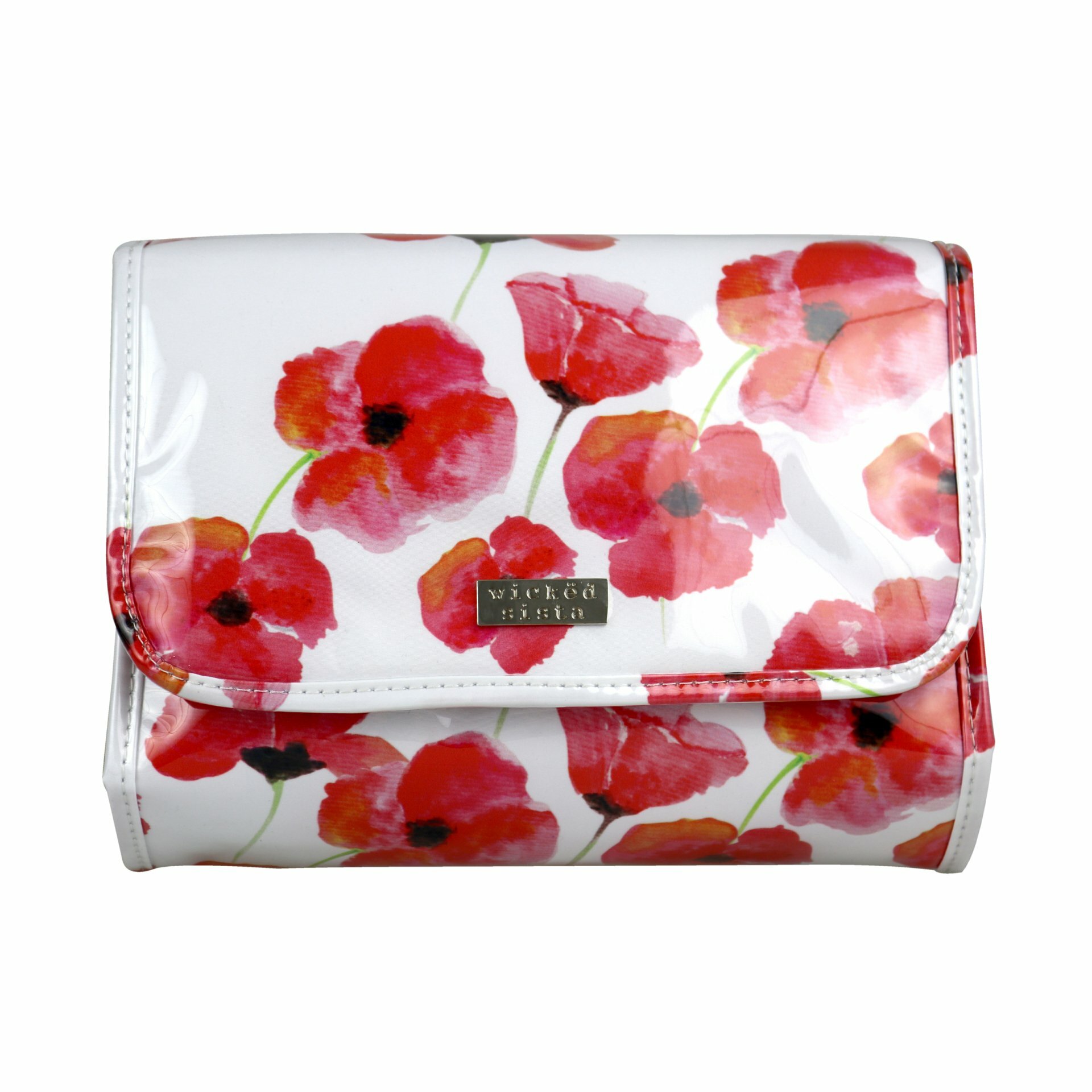 WS Watercolour Poppies Foldout Bag With Hook