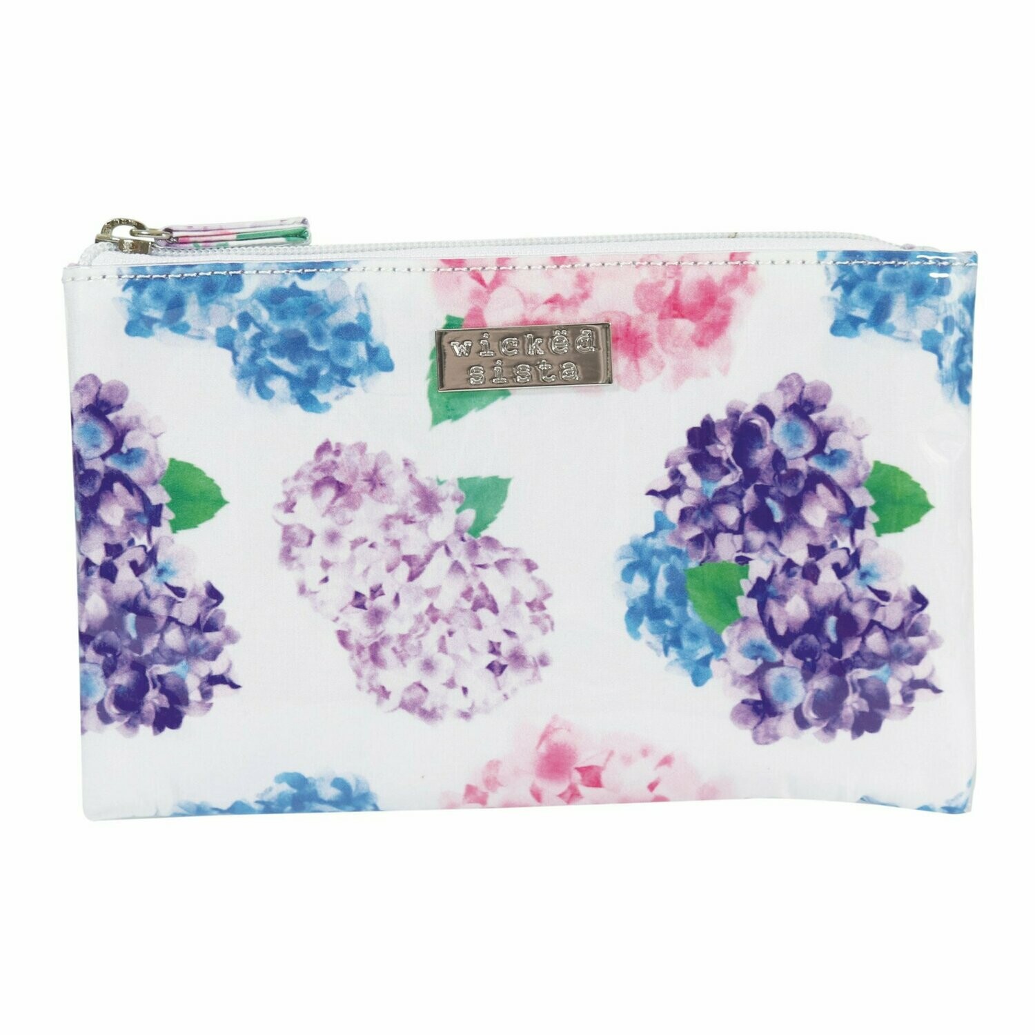 WS Hydrangeas Large Flat Purse