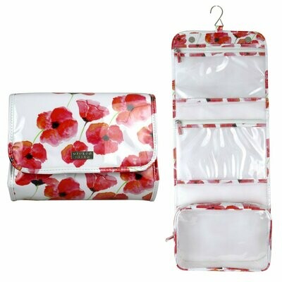 WS Watercolour Poppies Foldout Bag With Hook