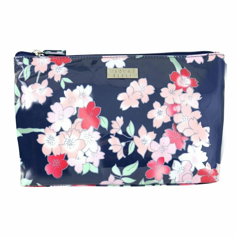 WS Lyrical Blooms Navy Large Luxe Cos Bag