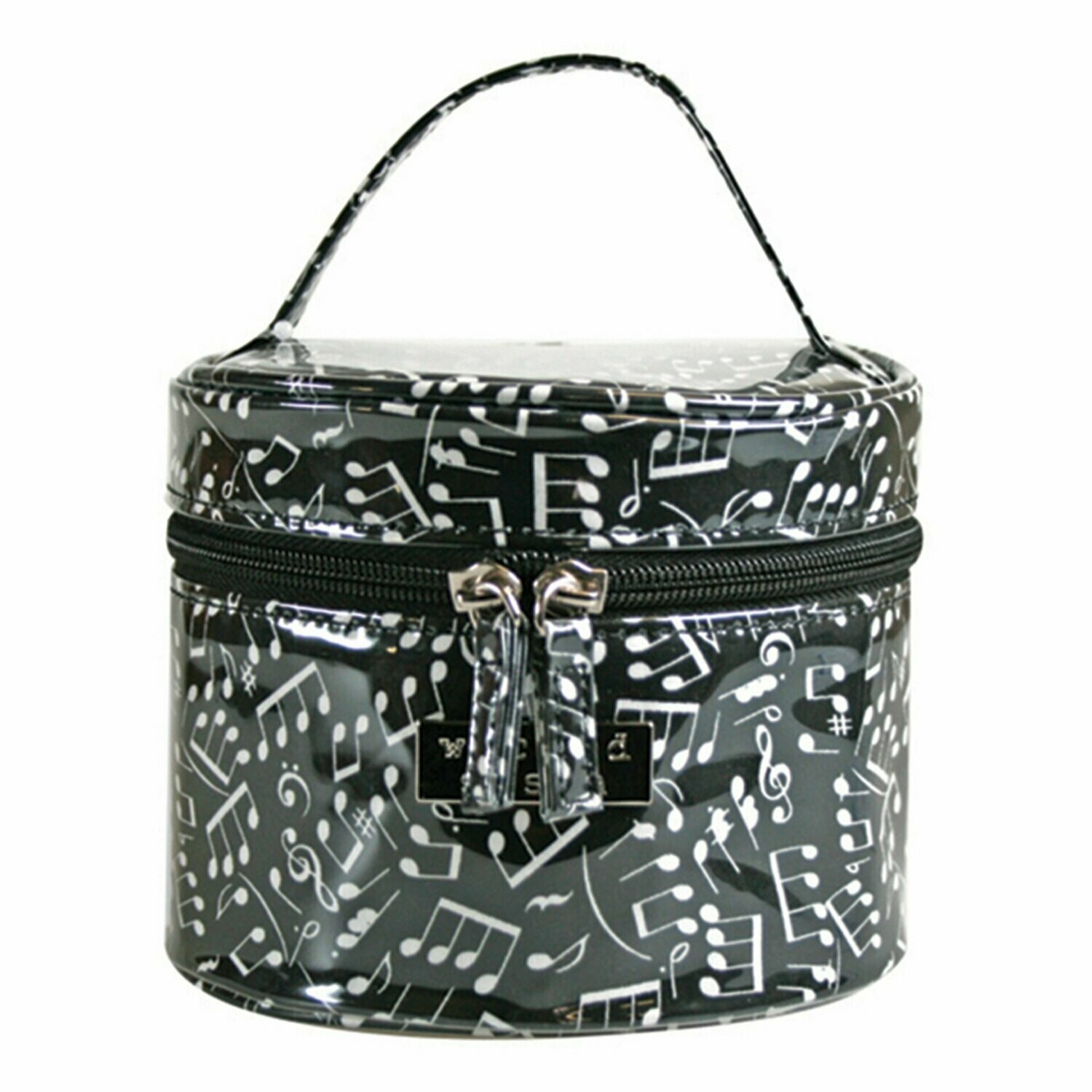 WS Making Music Black & White  Round Handle Bag