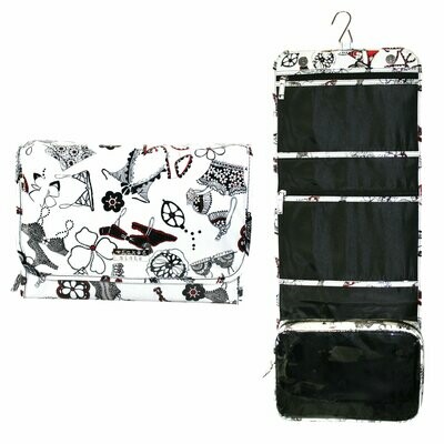 WS Frills Black & White Foldout Bag With Hook