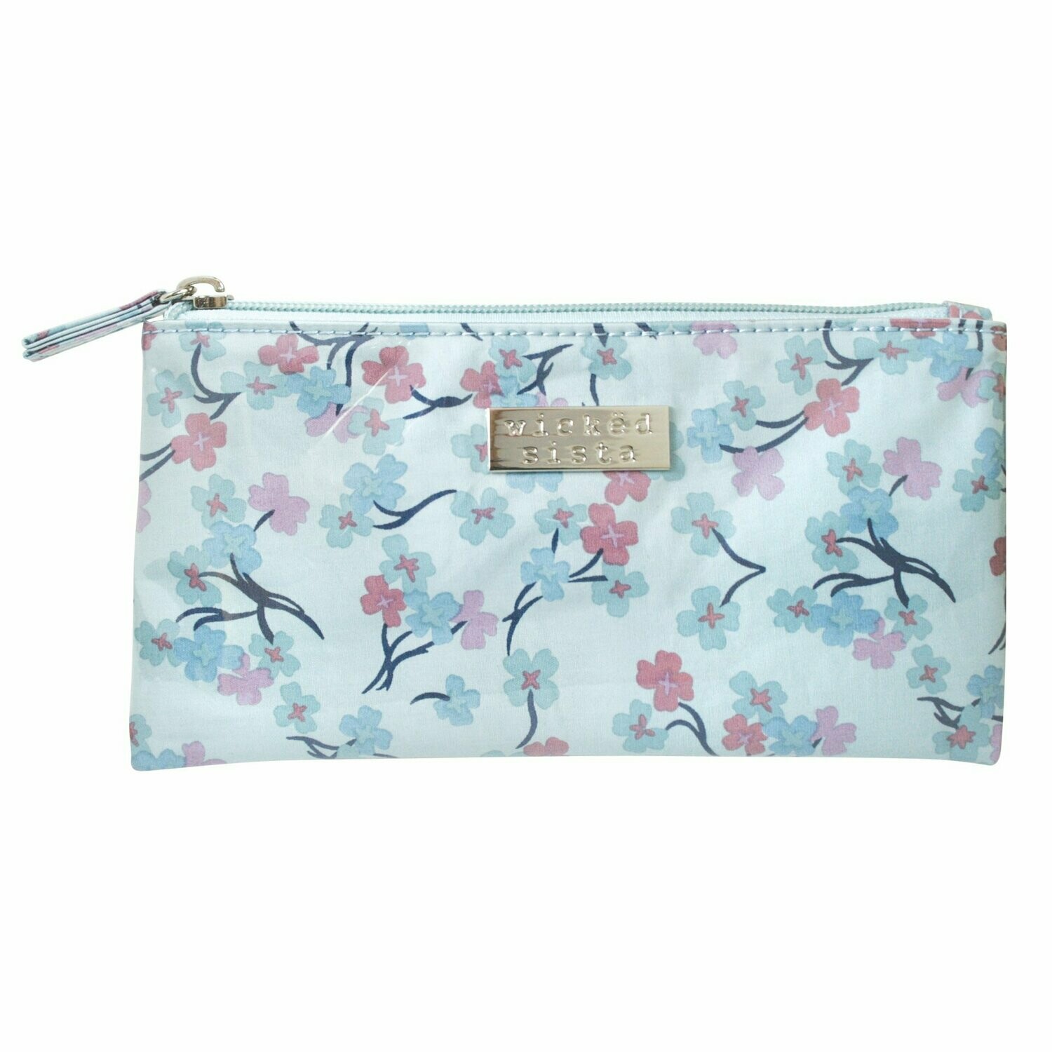 WS Spring Blossom Sky Blue Flat Purse