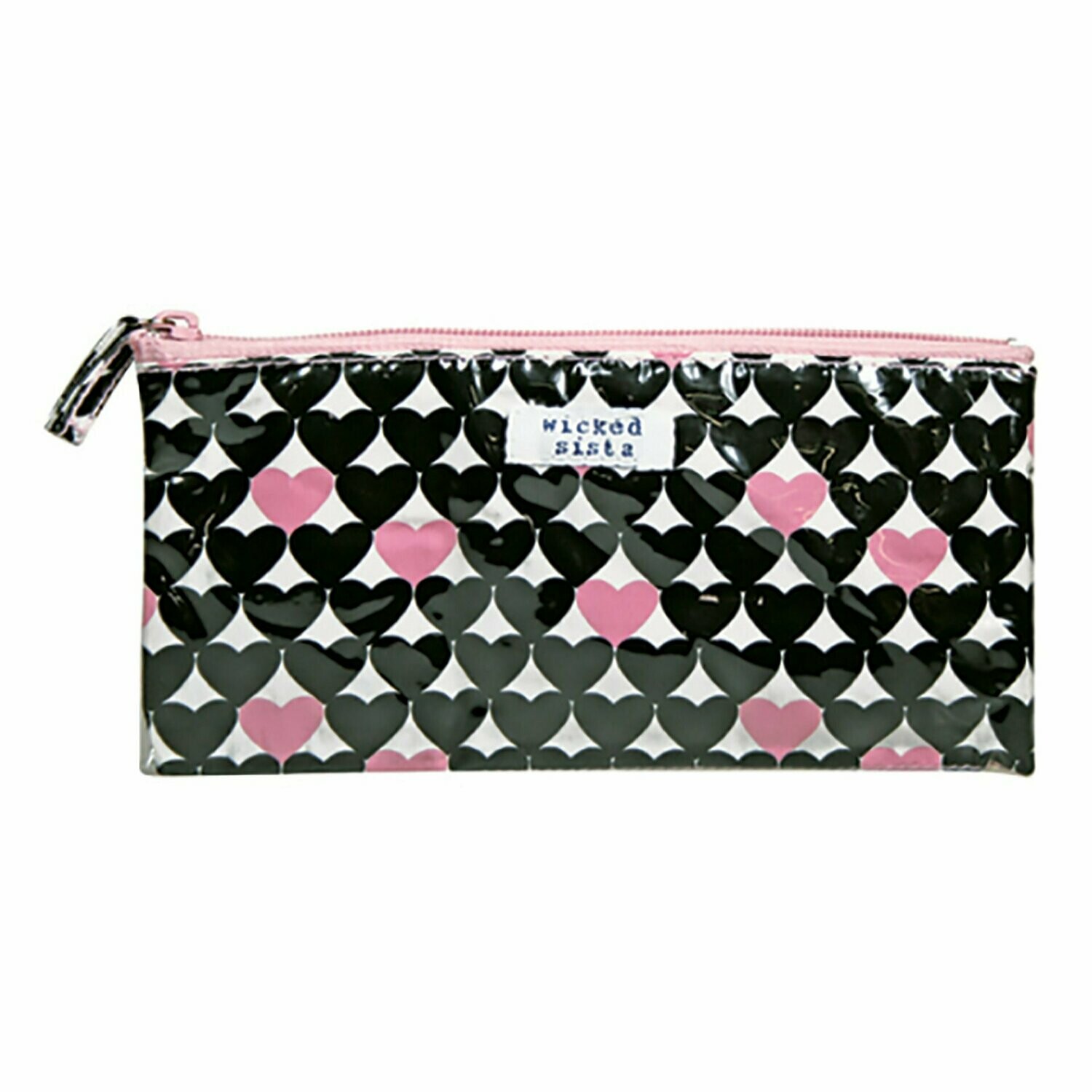 WS Heart To Heart Black Flat Purse