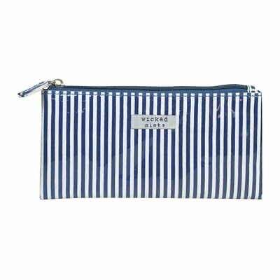 WS Nautical Stripe Blue Flat Purse