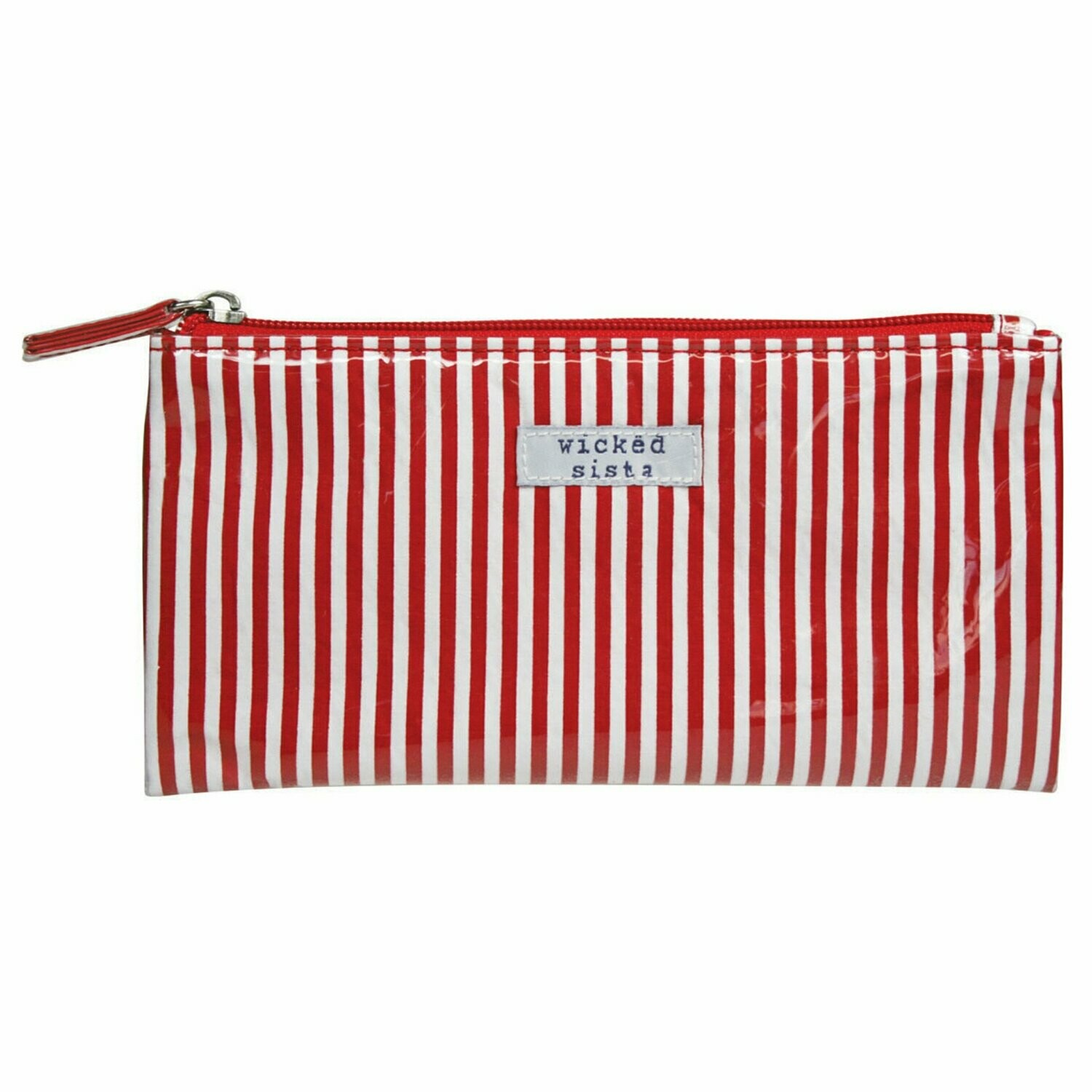 WS Nautical Stripe Red Flat Purse