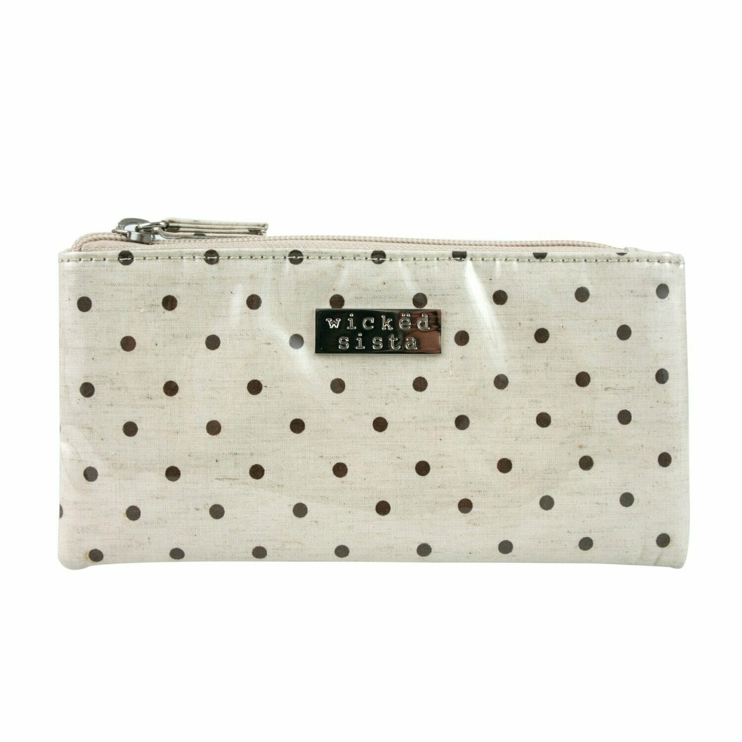 WS Natural Dot Flat Purse