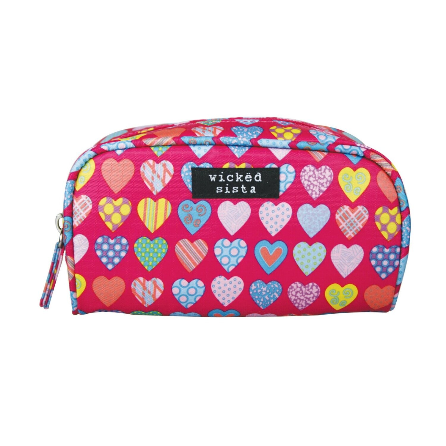 WS Hearts Pink Small Round Top Bag