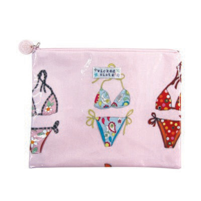 WS Flat Wild Bikini Cosmetic Bag Pink