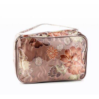 WS Satin Floral Rectangle Case Chocolate