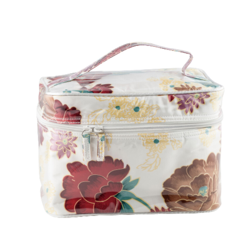 WS Satin Floral Beauty Case Creme
