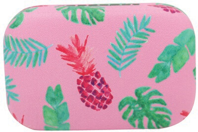 WS Rectangle Jewellery Travel Case Pineapple Palm