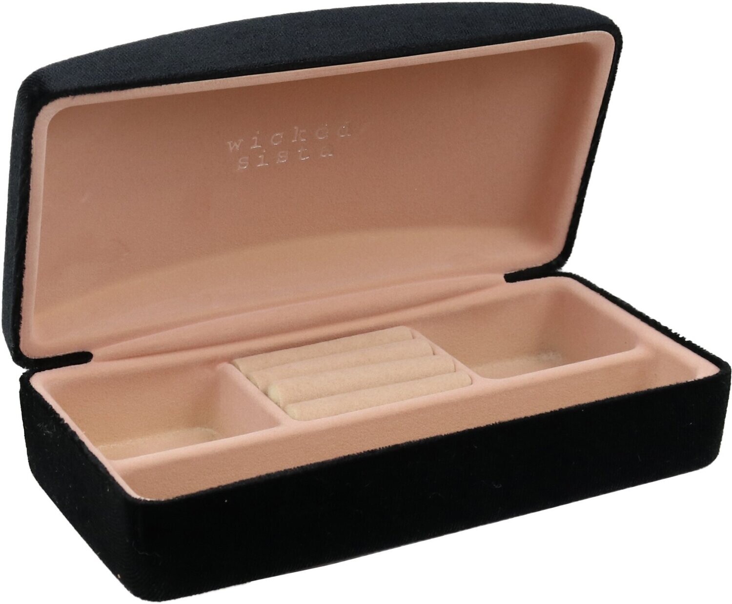 WS Velvet Large Jewellery Case Black