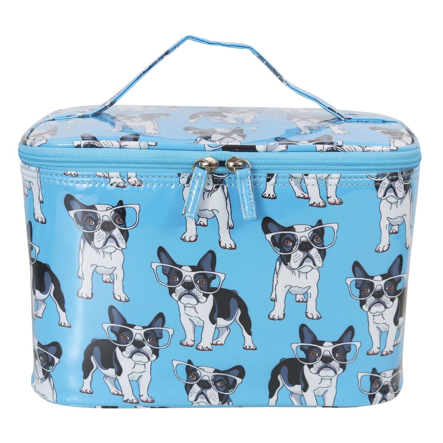 WS French Bulldog Blue Large Beauty Case