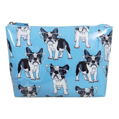 WS French Bulldog Blue Medium Soft A-line Cos Bag WS French Bulldog Blue Medium Soft A-line Cos Bag