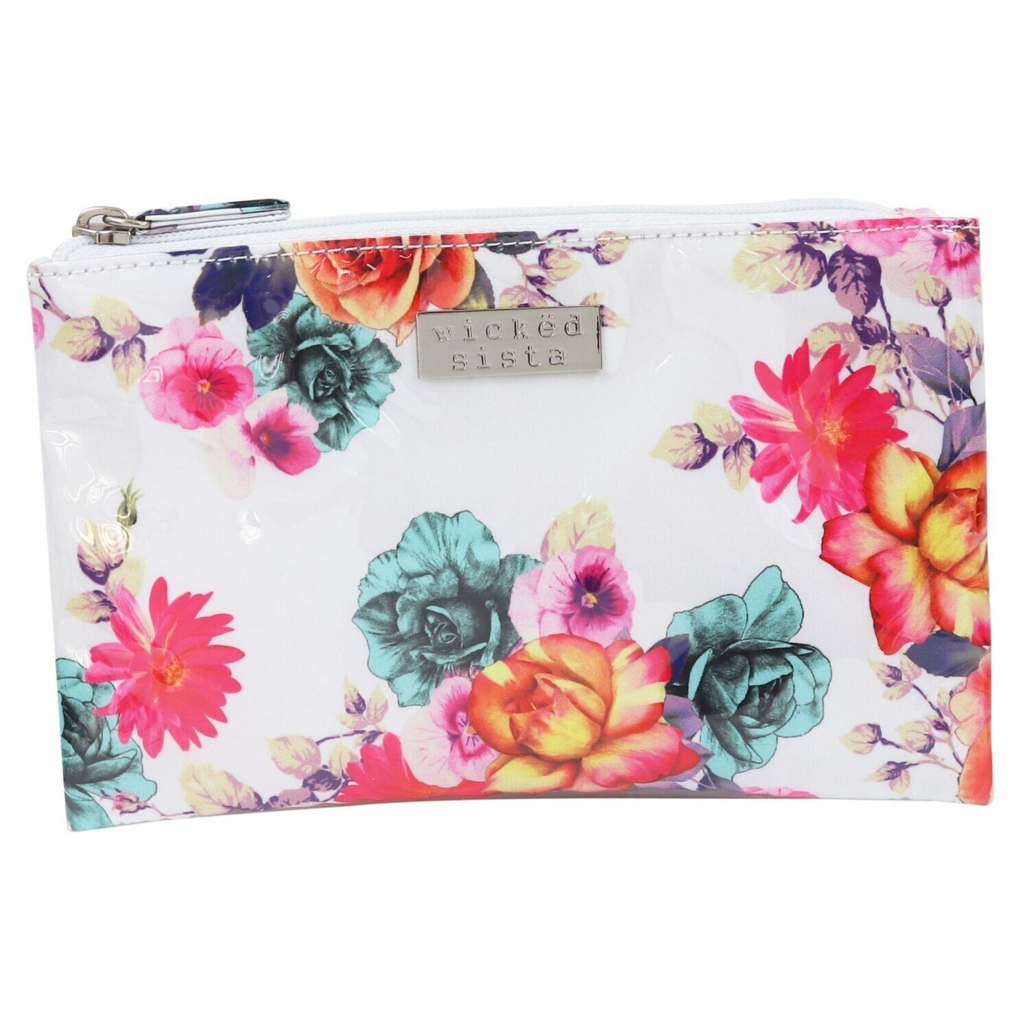 WS Louella White Large Flat Purse