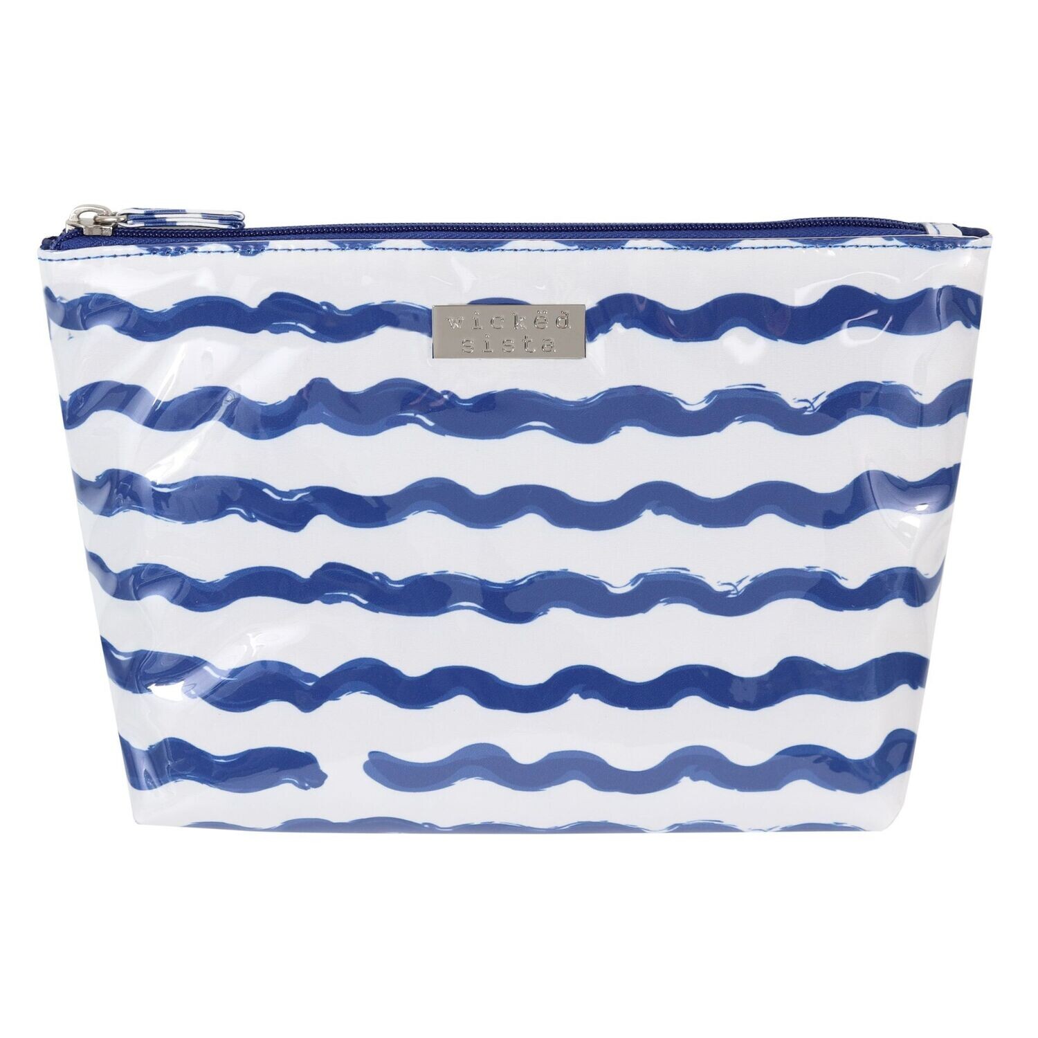 WS Wavy Stripe Medium Soft Aline Cosmetic Bag