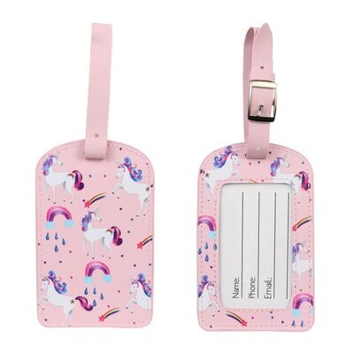 WS Luggage Tag Unicorn Rainbows