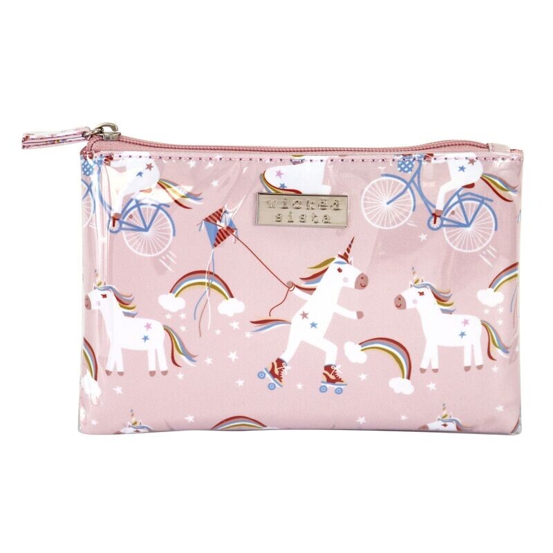 Ws Unicorns At Play Large Flat Purse