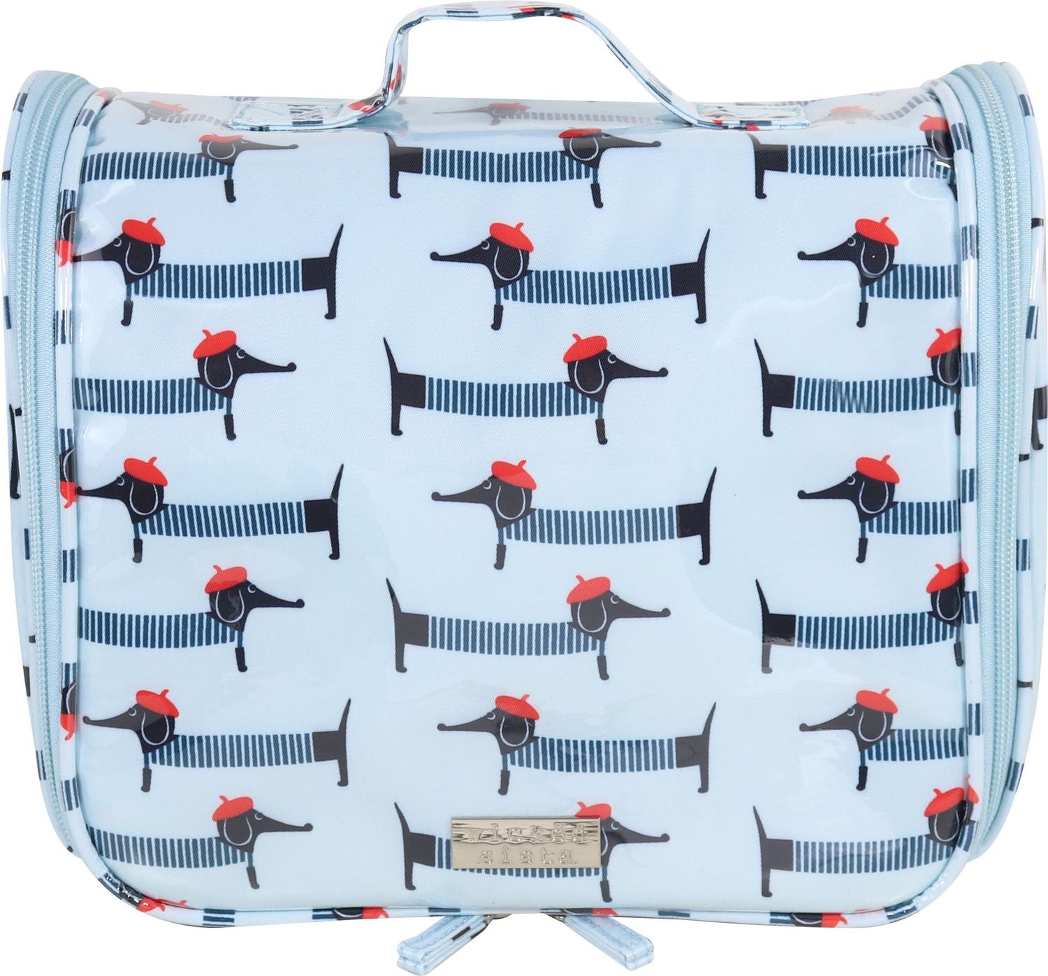 WS Dachshund in Paris Travel Bag with Hook