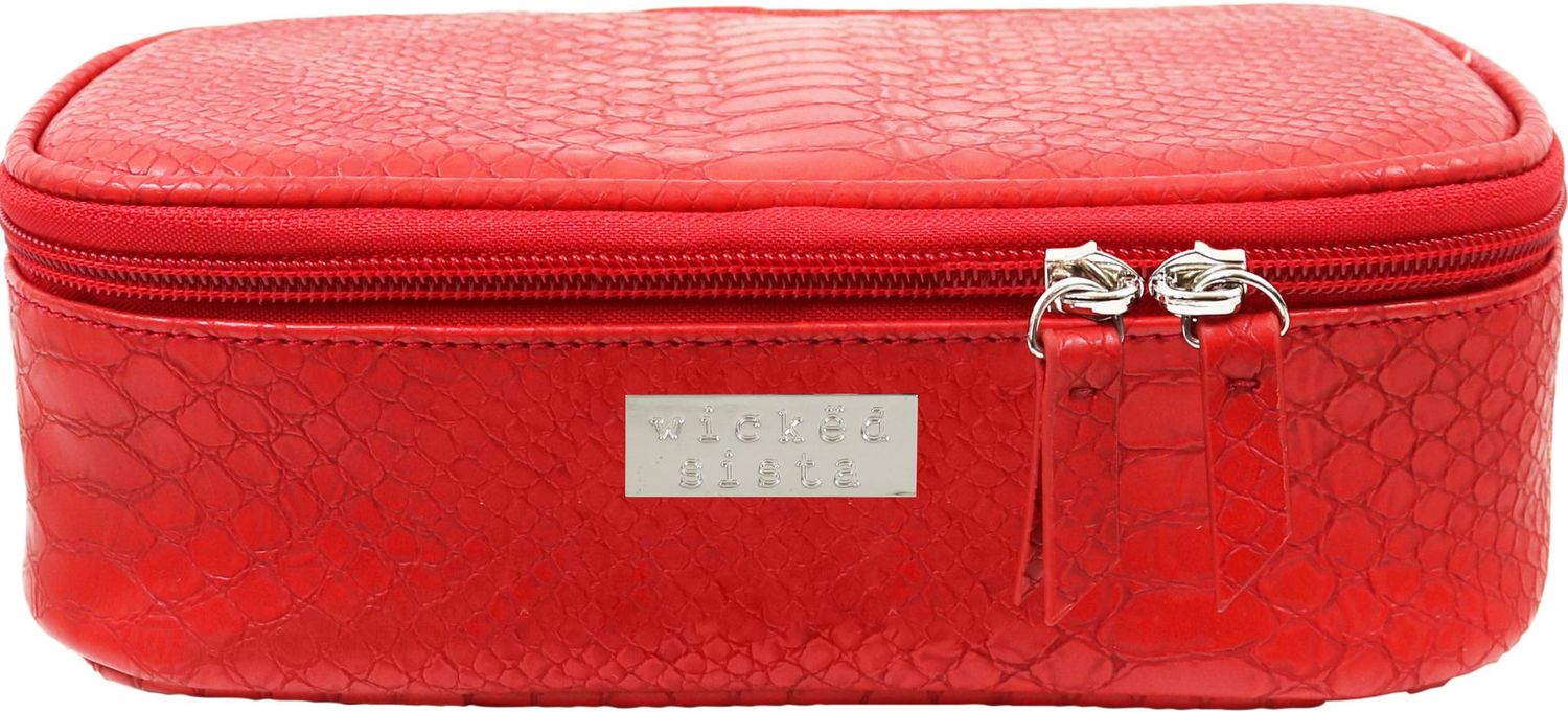 WS Moc Croc Red Rectangle Brush Bag