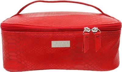 WS Moc Croc Red Medium Beauty Case