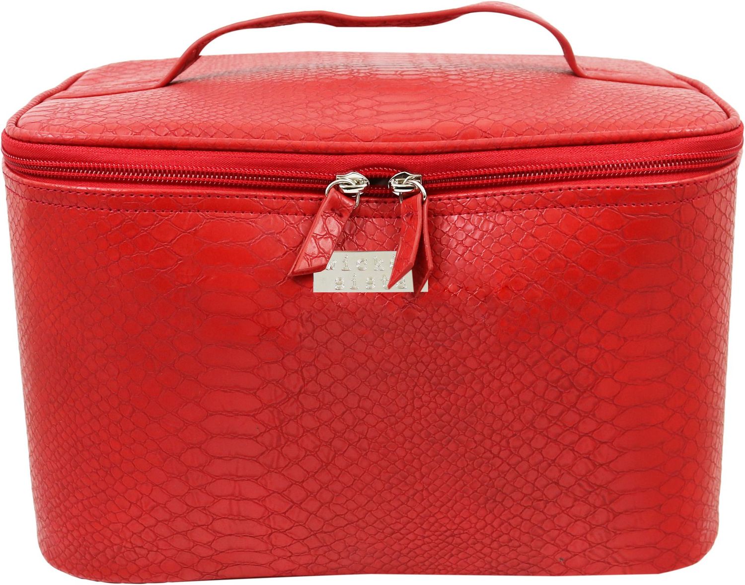 WS Moc Croc Red Large Beauty Case