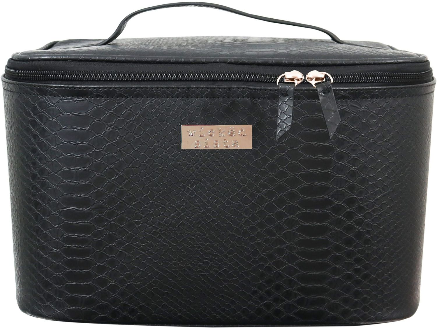 WS Moc Croc Black Large Beauty Case