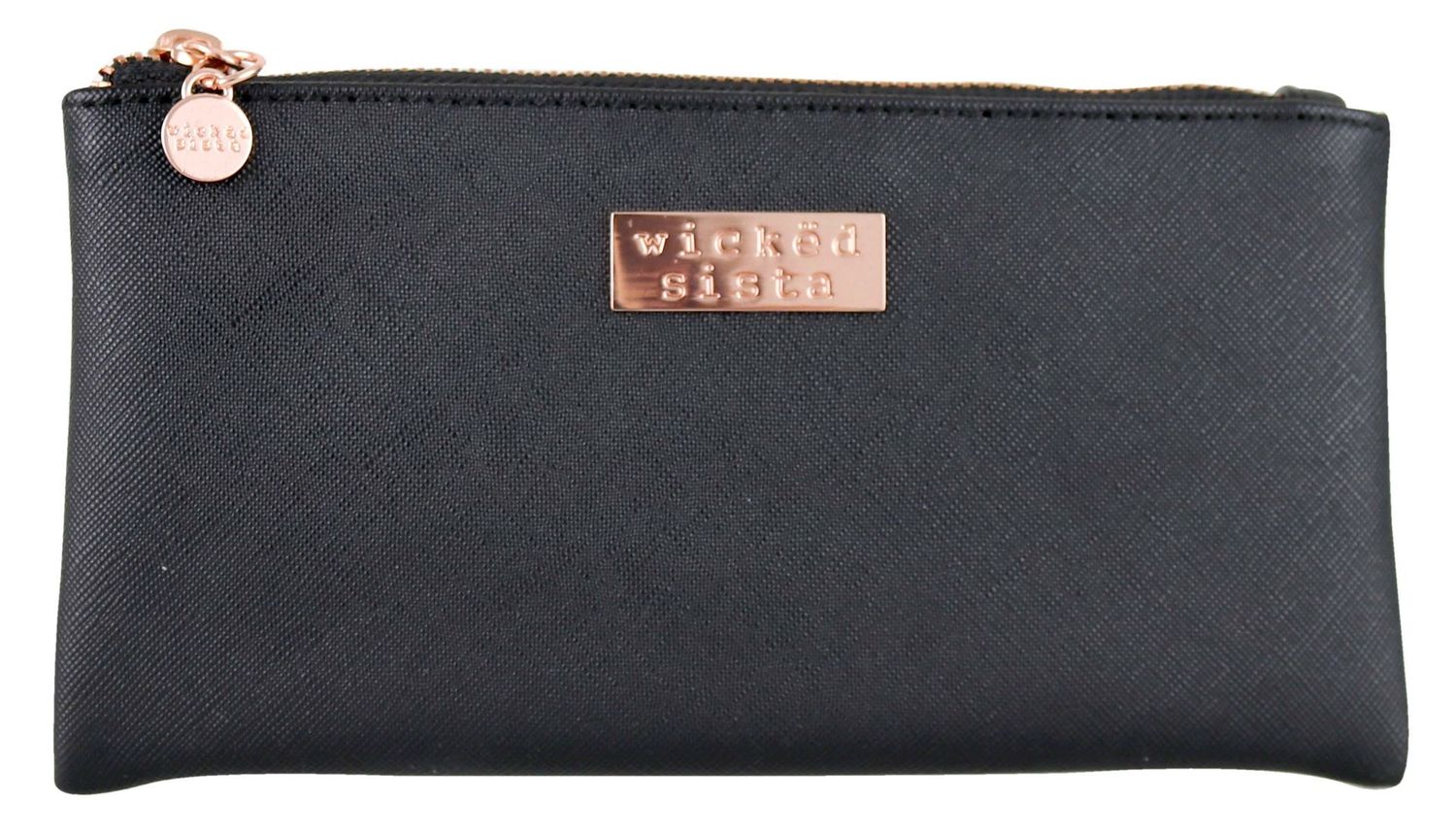 WS Premium Black Small Flat Purse