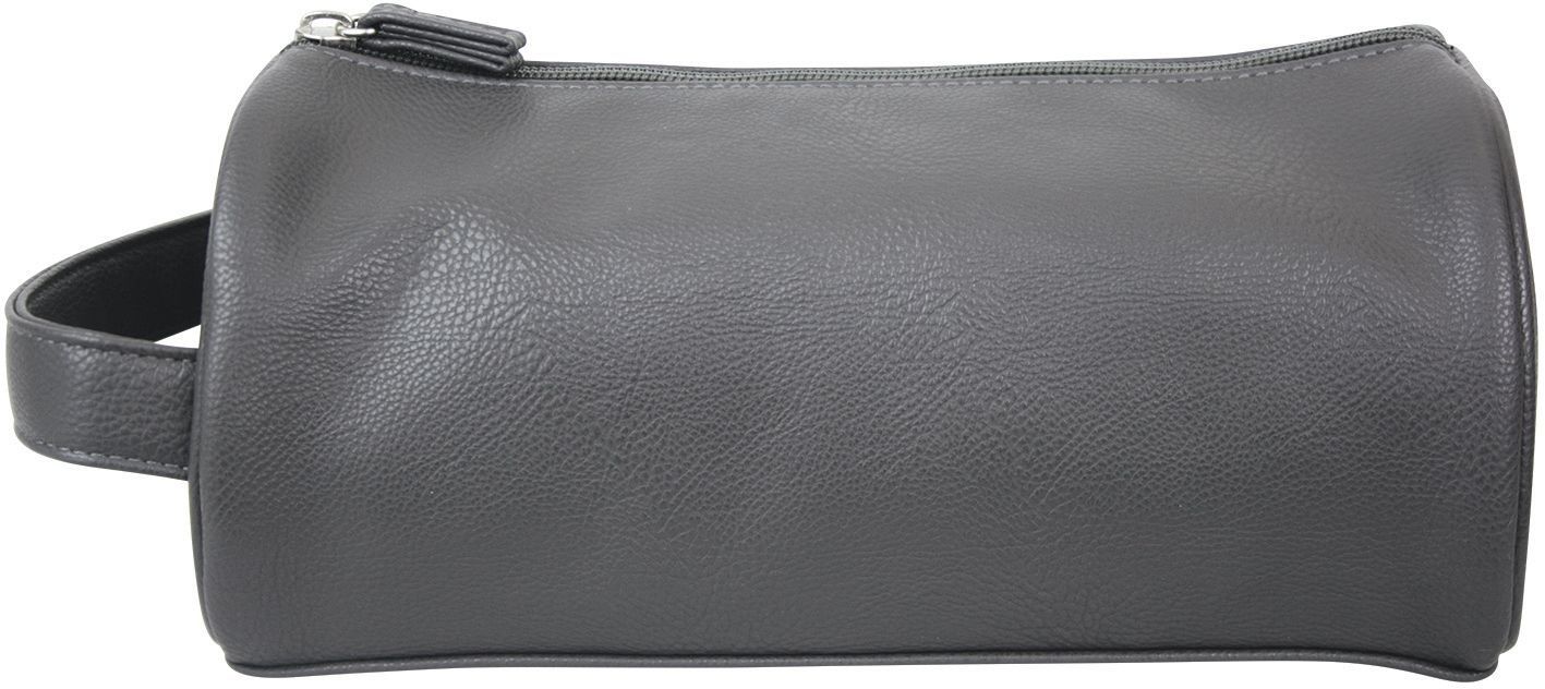 WS Mister Deluxe Charcoal Round Wash Bag