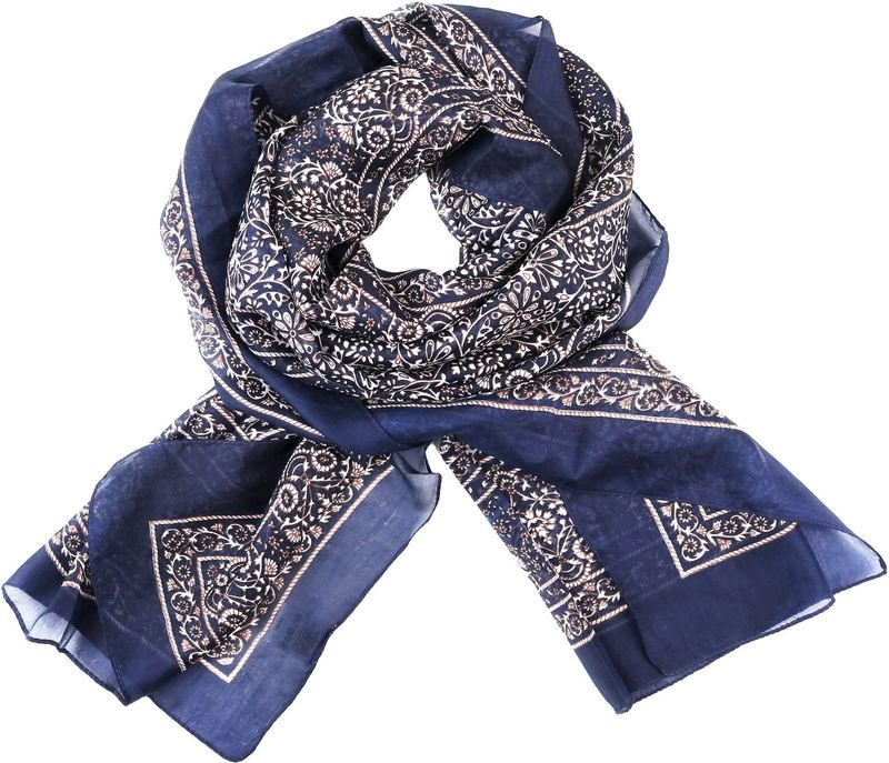 Sophia Navy Silk Schal