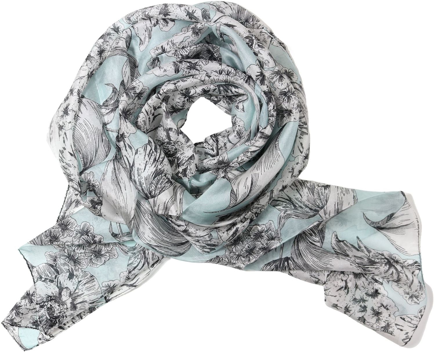 Bora Soft Blue Silk Schal Bora Soft Blue Silk Schal