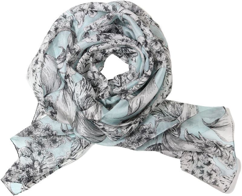 Bora Soft Blue Silk Schal