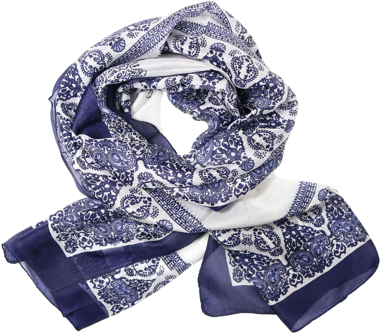 Santorini Navy Silk Schal