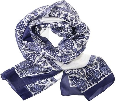 Santorini Navy Silk Schal