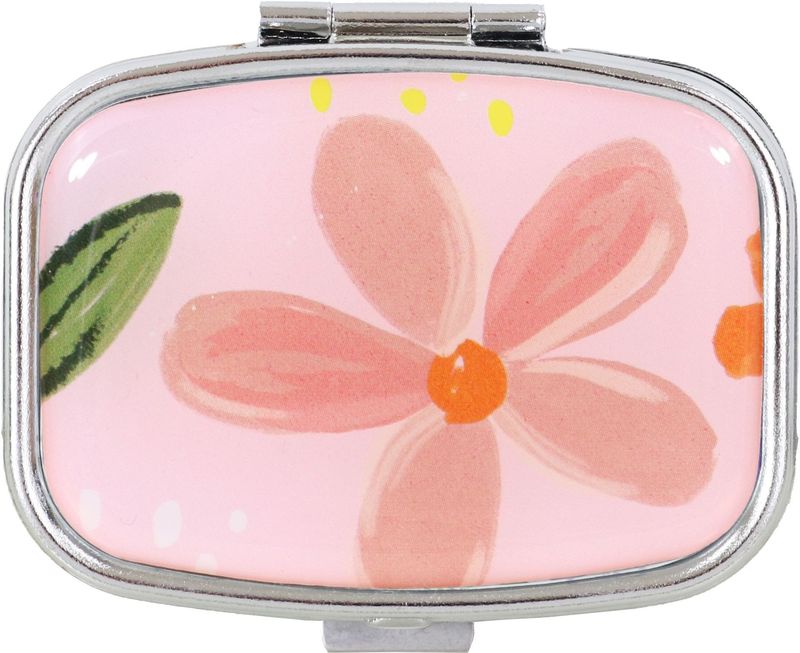 WS Mini Pill Cases Metall Abstract Floral