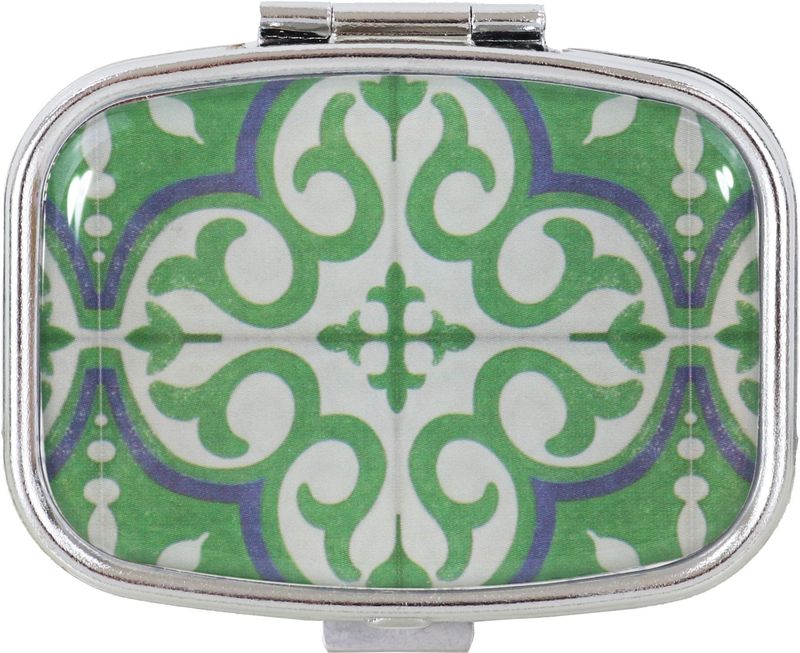 WS Mini Pill Cases Metall Moroccan Tile