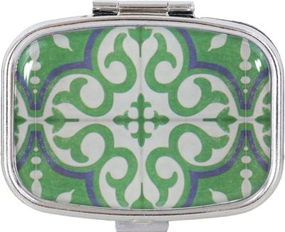 WS Mini Pill Cases Metall Moroccan Tile