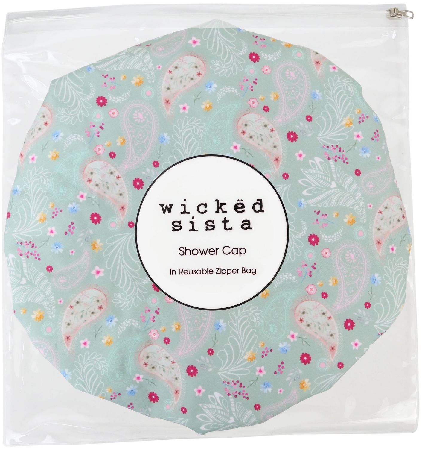 WS Shower Cap in PVC Bag FLORAL PAISLEY