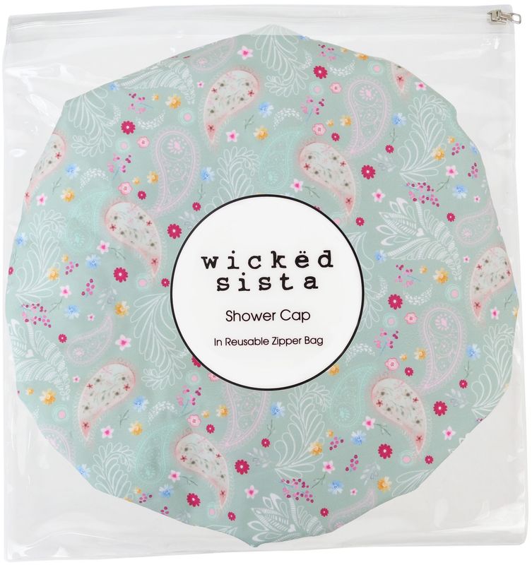 WS Shower Cap in PVC Bag FLORAL PAISLEY