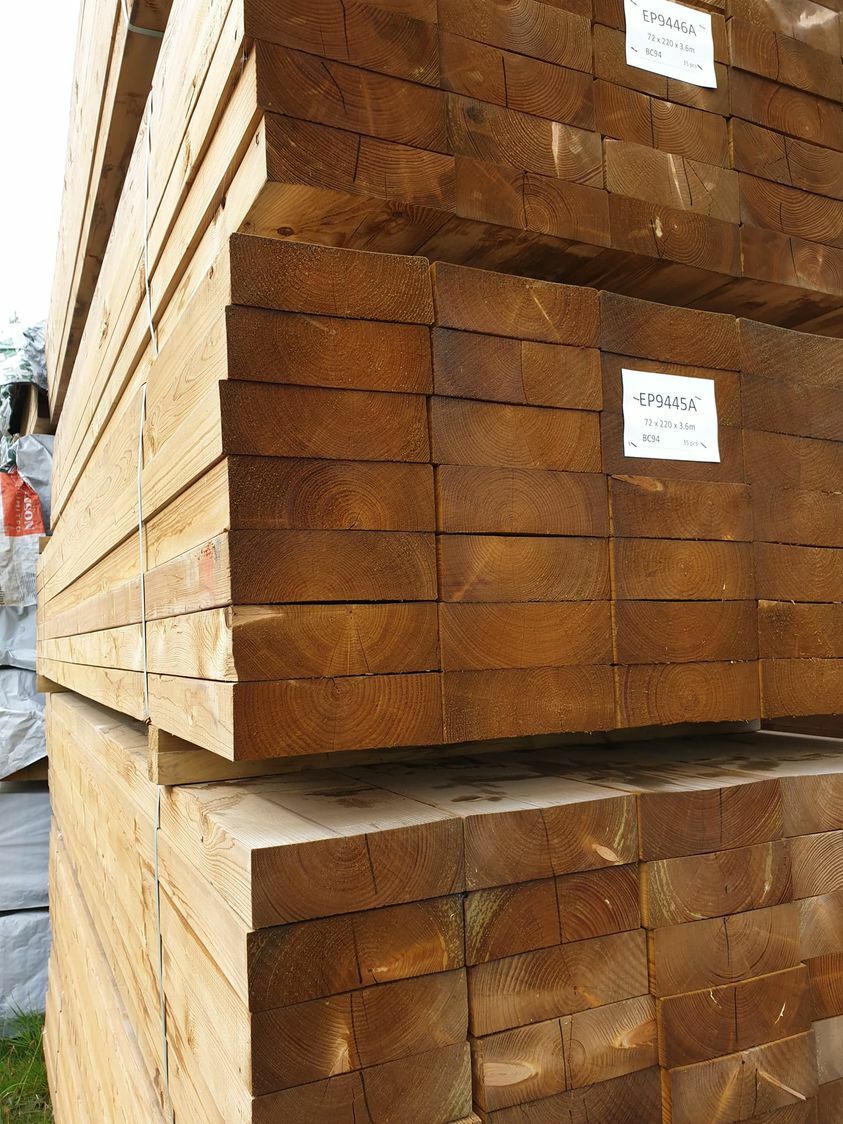 2.4m Economy 220mm x 70mm Treated Garden Sleeper