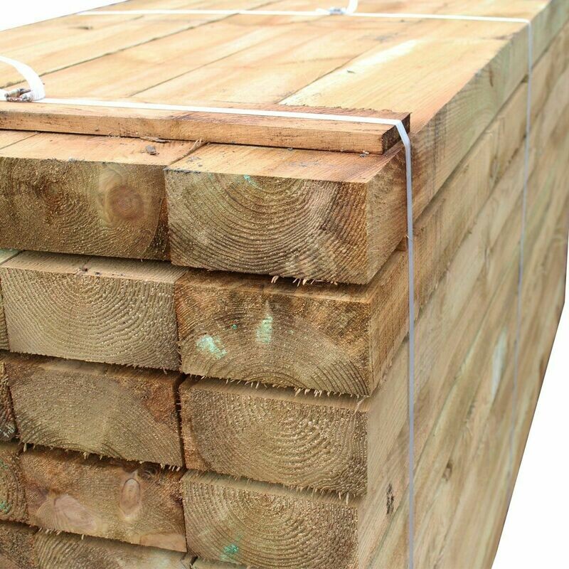 2.4m Traditional 195mm x 95mm Treated Garden Sleeper