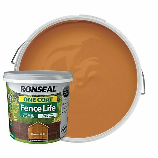 Ronseal 5ltr One Coat Fence life Harvest Gold