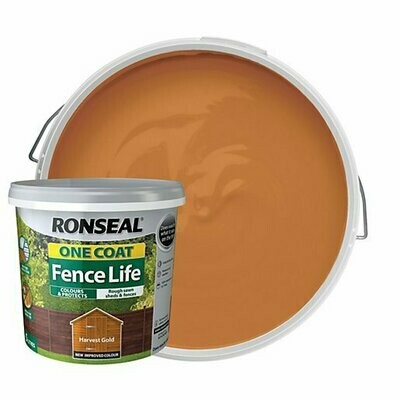 Ronseal 5ltr One Coat Fence life Harvest Gold