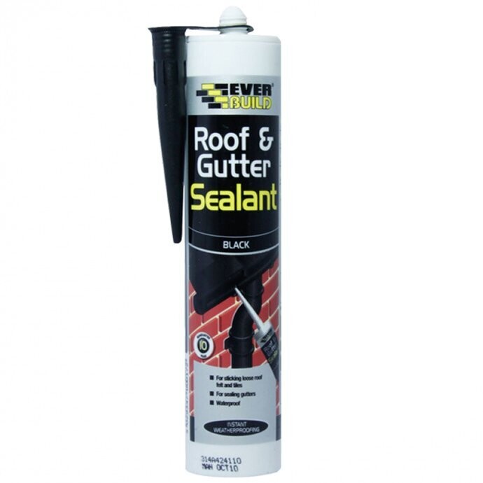 Everbuild 290ml Roof & Gutter Sealant Black