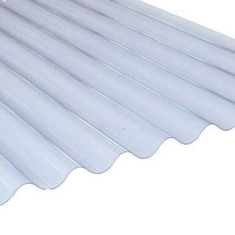 1825mm x 762mm x 3" Clear Corrugated Roofing