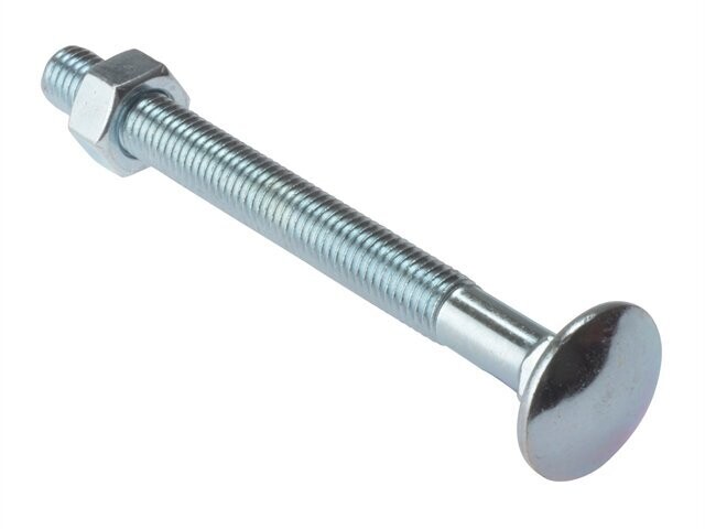(10pce)  M6 x 25 Carriage Bolts + Nuts