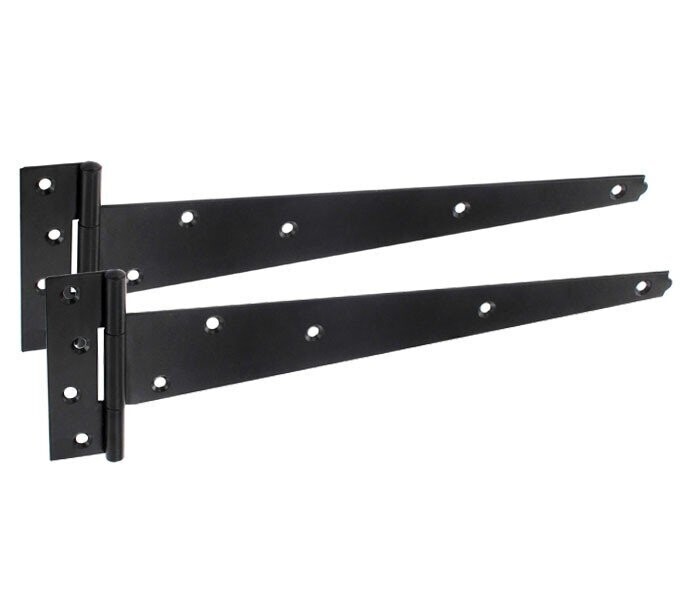 Pair 150mm (6") Epoxy Black Light Tee Hinge