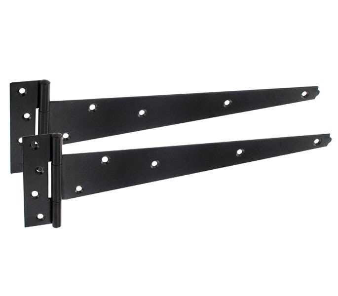 Pair 457mm (18") Epoxy Black Medium Tee Hinge