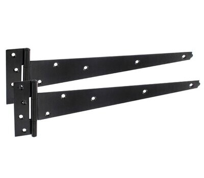 Pair 350mm (14") Epoxy Black Medium Tee Hinge